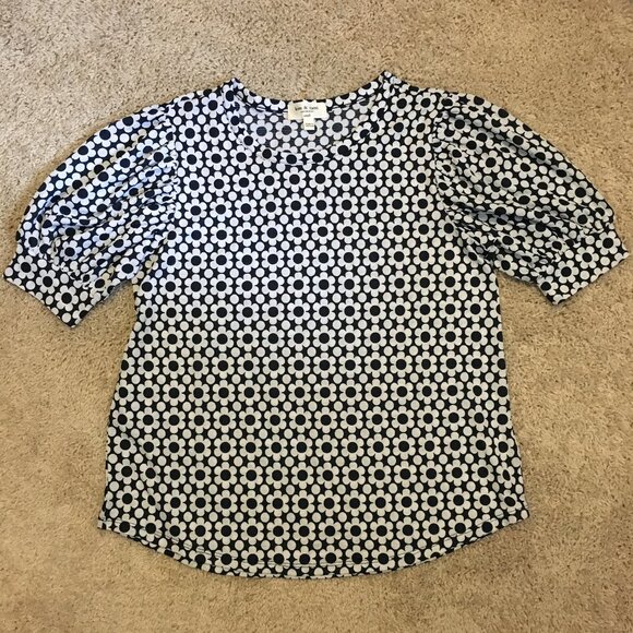 Puffy Shoulder Sleeve Floral Print Coquette Crepe Top - Picture 11 of 15